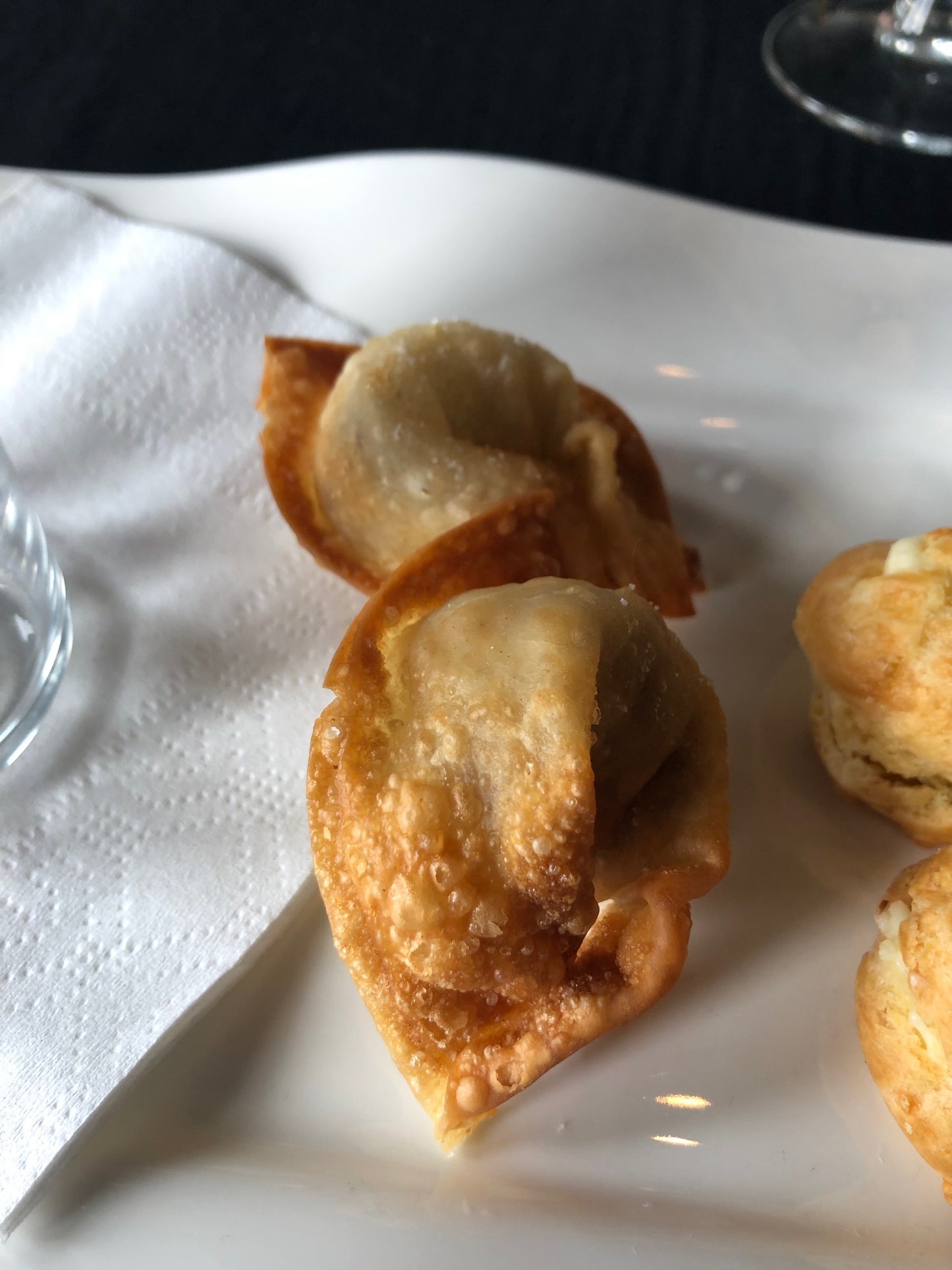 Truffle mushroom wontons