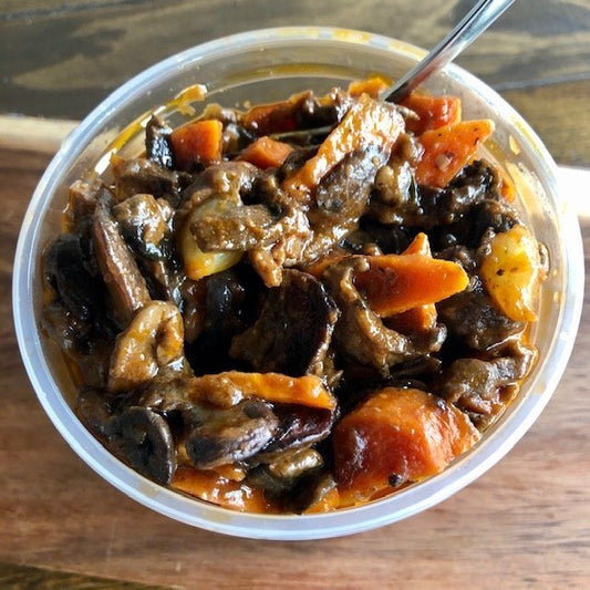 Vegan mushroom bourguignon