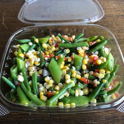 Sugar snap pea and grilled corn salad