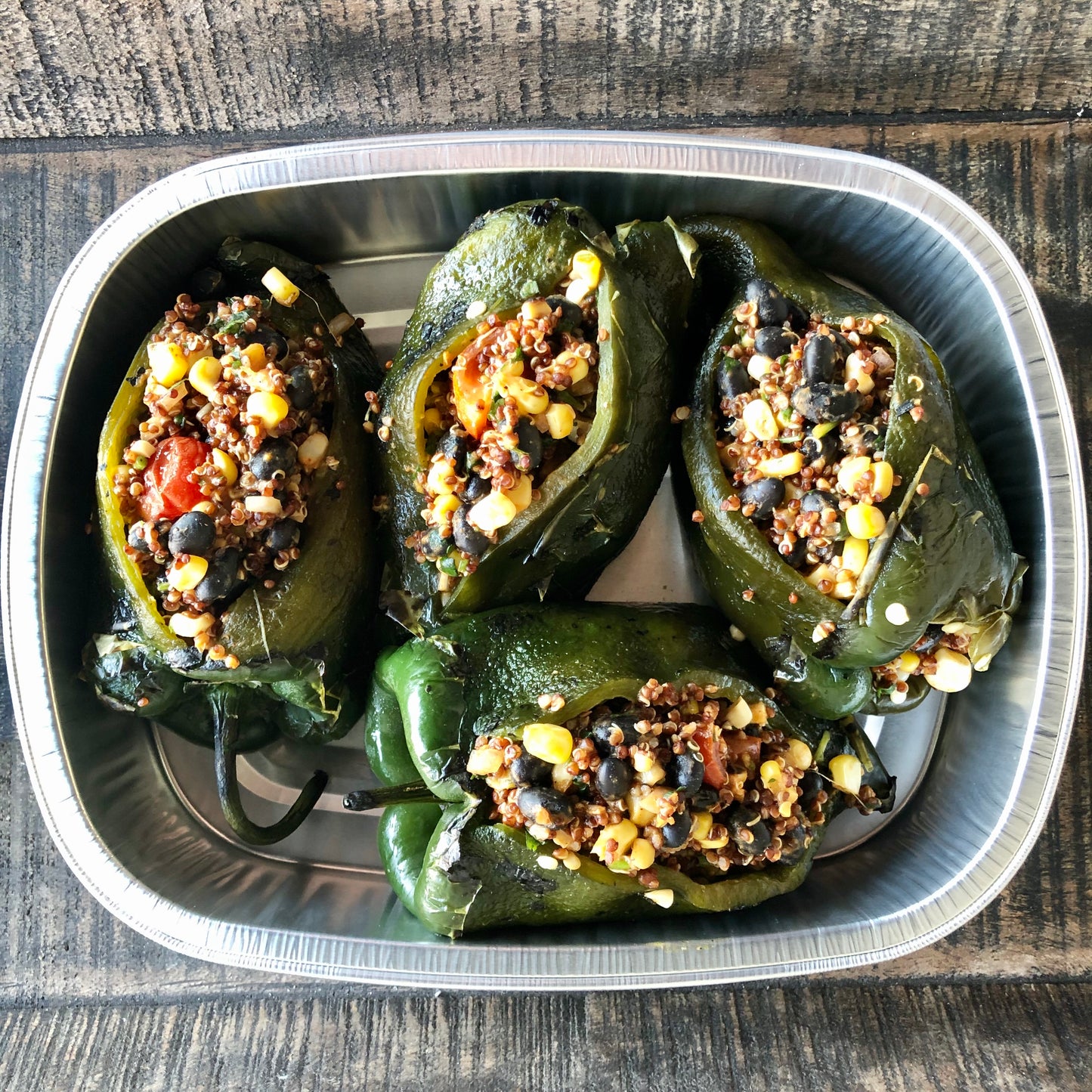 Chile Rellenos with Mild Red Chile Sauce and Cashew Crema