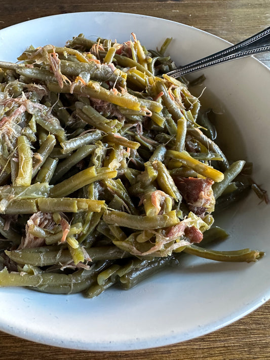 Green Beans with Ham and Onion