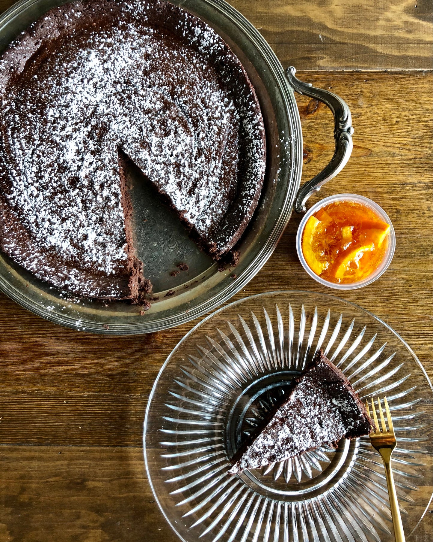 Chocolate Flourless Cake with Citrus Marmalade