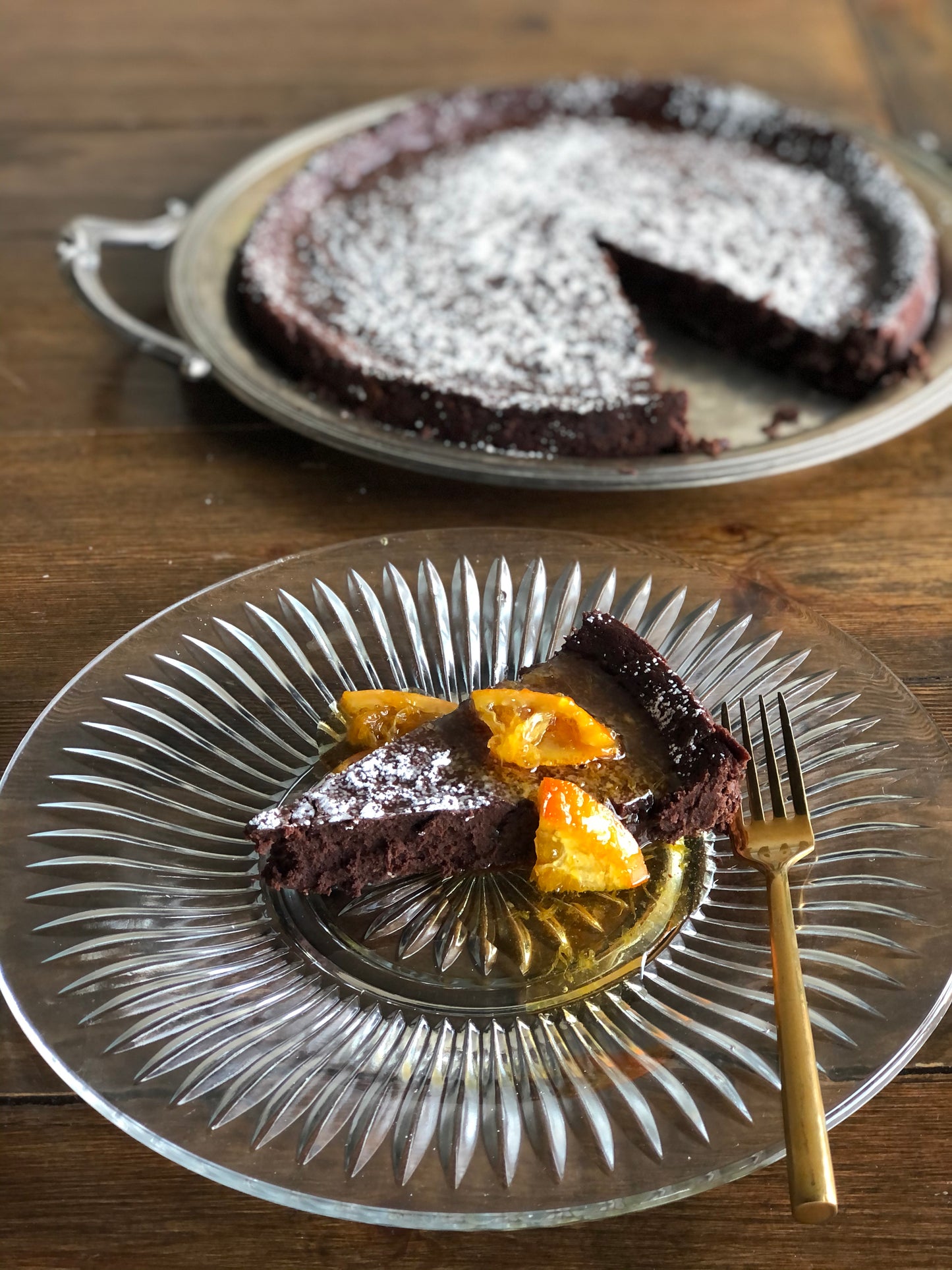 Chocolate Flourless Cake with Citrus Marmalade