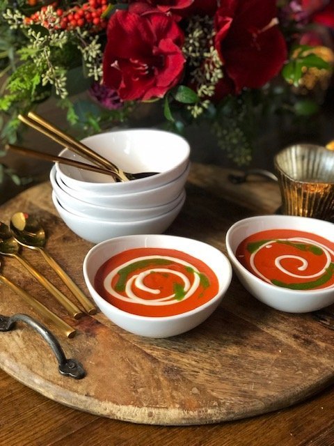 Roasted red pepper soup